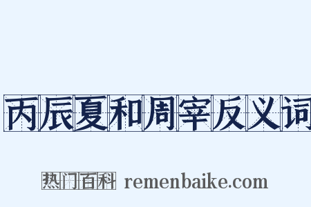 丙辰夏和周宰反义词是什么意思的图片
